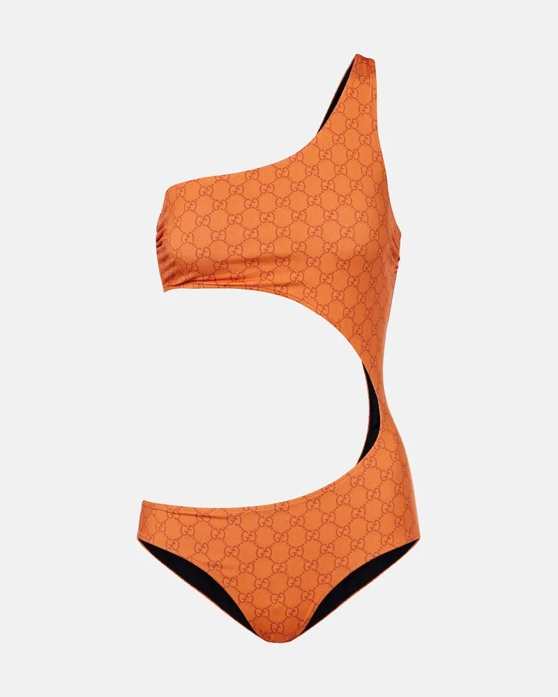 Gucci Costume intero GG con cut-out Arancione