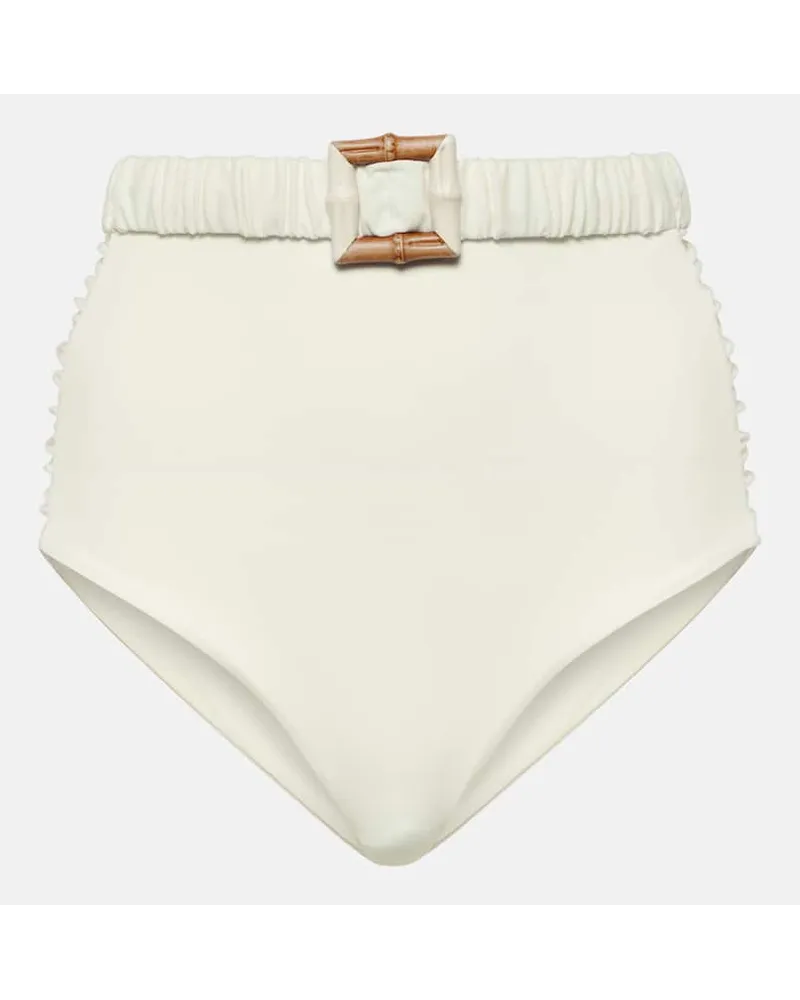 Johanna Ortiz Slip bikini a vita alta Beige