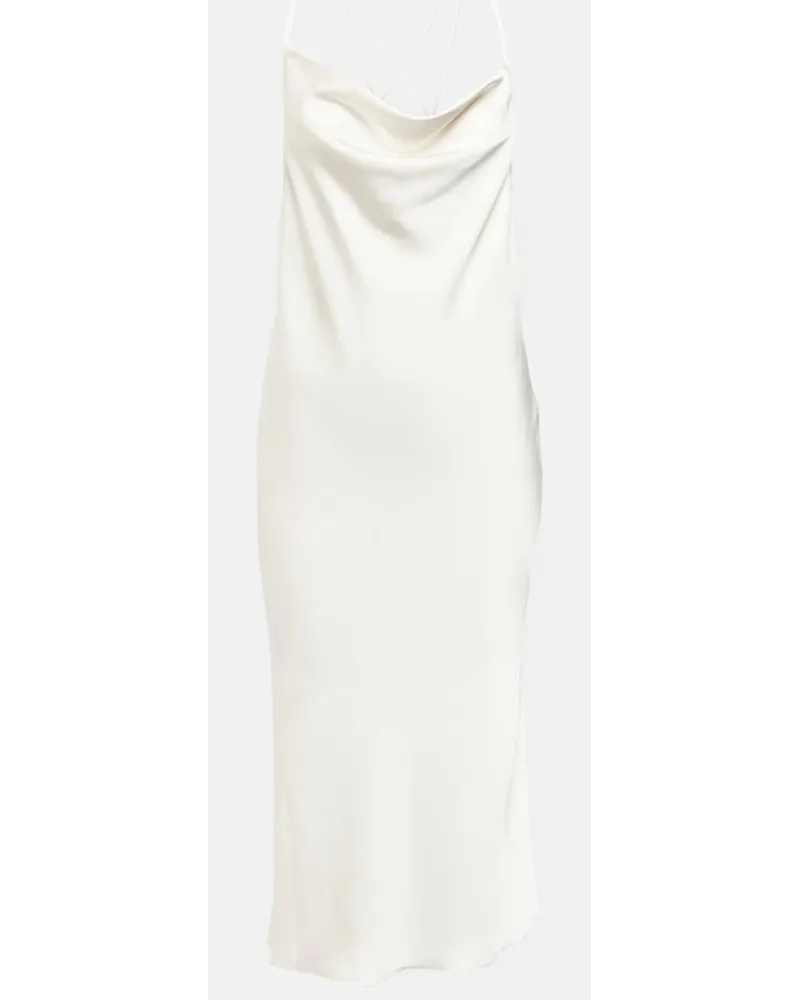 ROTATE Birger Christensen Abito sottoveste da sposa Grace in raso Neutro