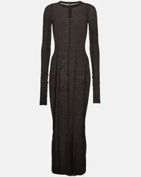 Rick Owens Abito midi in jersey Marrone