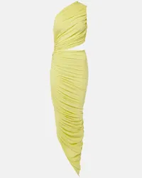 Alaïa Alaïa Abito lungo monospalla con cut-out Giallo