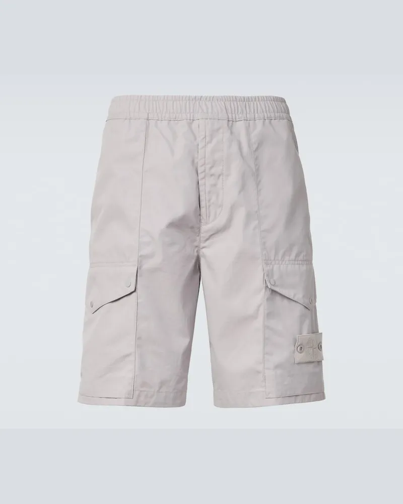 Stone Island Shorts cargo Ghost in tela di cotone Grigio