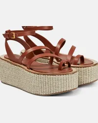 Max Mara Sandali espadrillas Biarritz in pelle Marrone