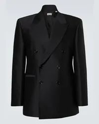 Burberry Blazer in lana e seta Nero