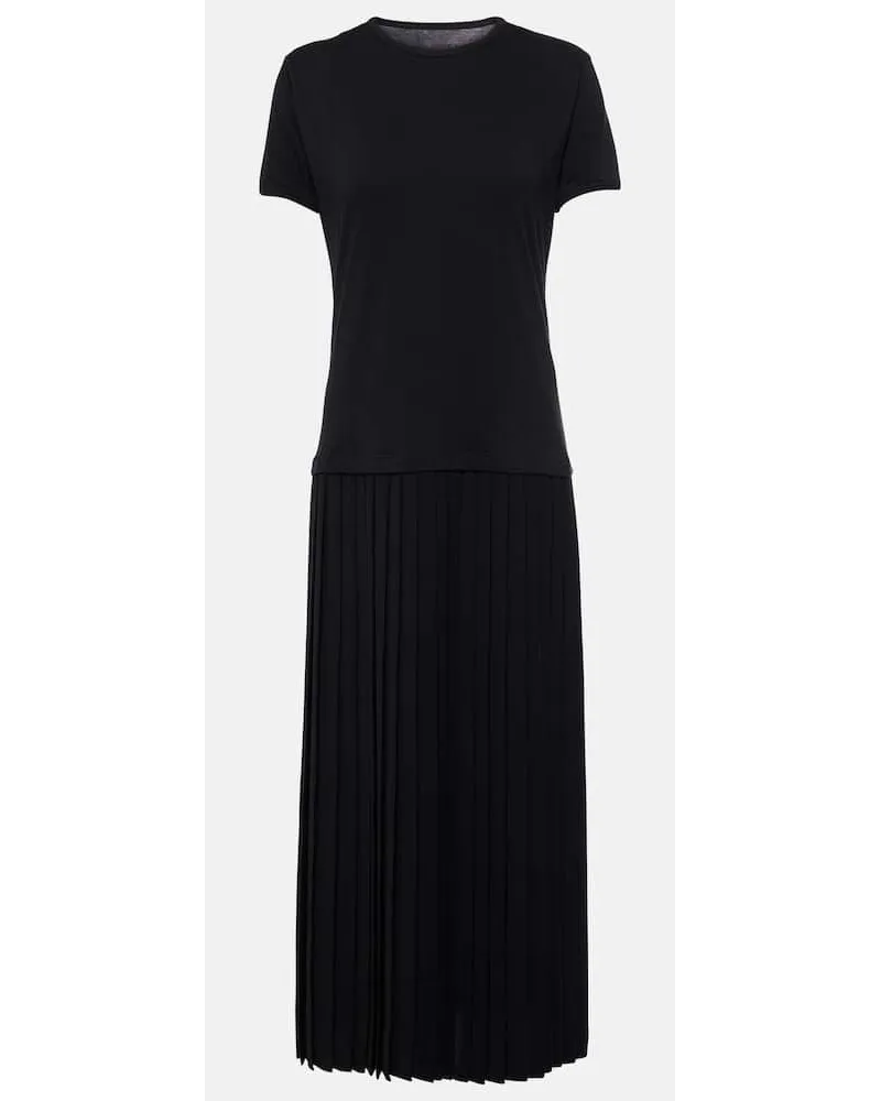 Maison Margiela Abito midi in cotone Nero