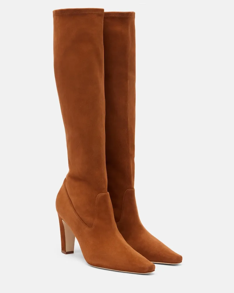Manolo Blahnik Stivali Pavisco in suede Marrone