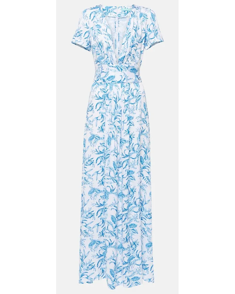 Melissa Odabash Abito lungo Lou con stampa Blu