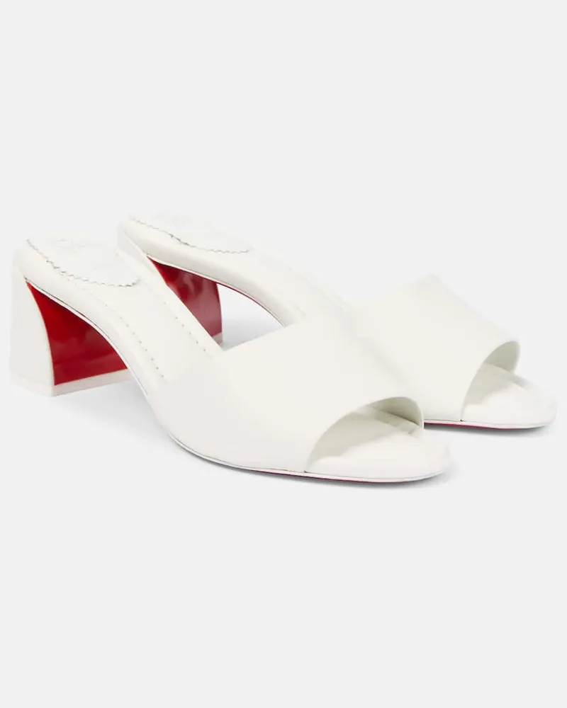 Christian Louboutin Mules Jane 55 in pelle Bianco