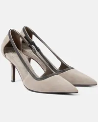 Brunello Cucinelli Pumps in suede Marrone