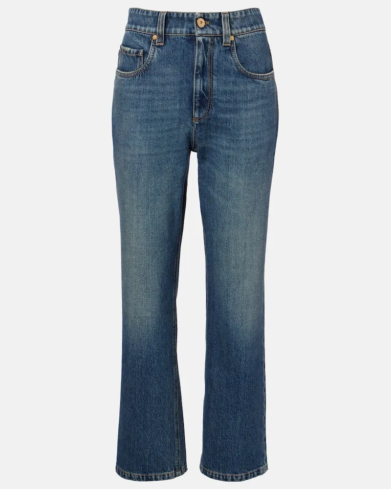 Brunello Cucinelli Jeans regular cropped Blu