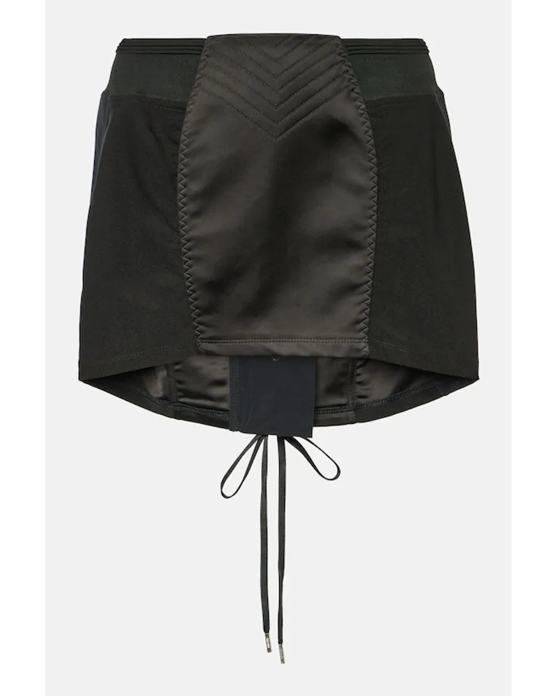 Jean Paul Gaultier Minigonna Tattoo con finiture in raso Nero