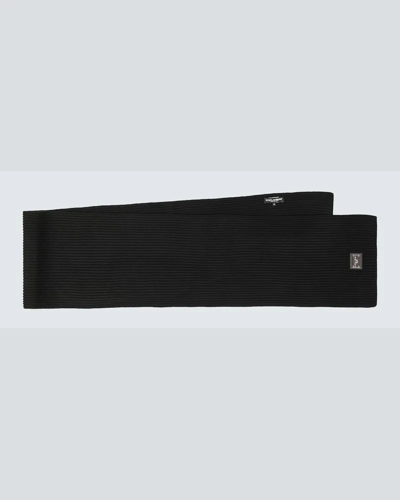 Dolce & Gabbana Sciarpa in misto lana e cashmere Nero