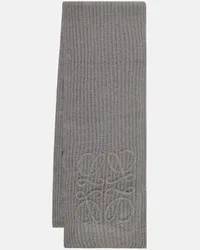 Loewe Sciarpa Anagram in misto mohair Grigio