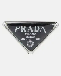 Prada Orecchino a clip Stone Jewels in argento Nero