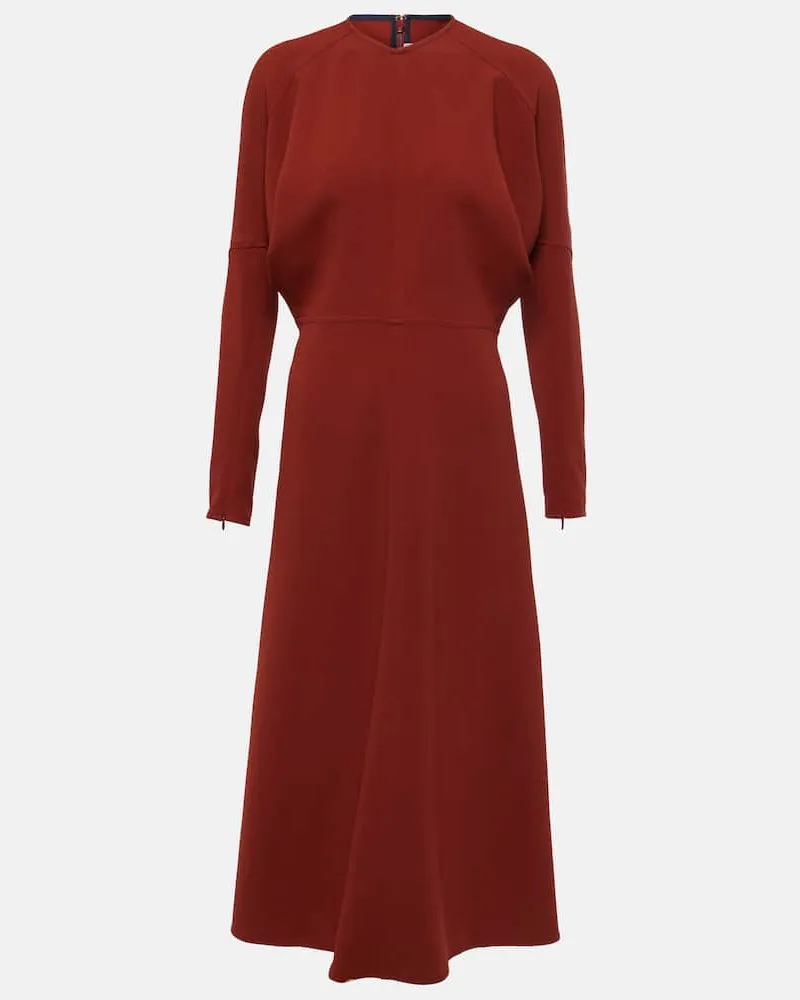 Victoria Beckham Abito midi Dolman in cady Rosso