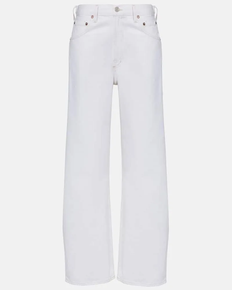 AGOLDE Jeans a gamba larga Low Curve Bianco