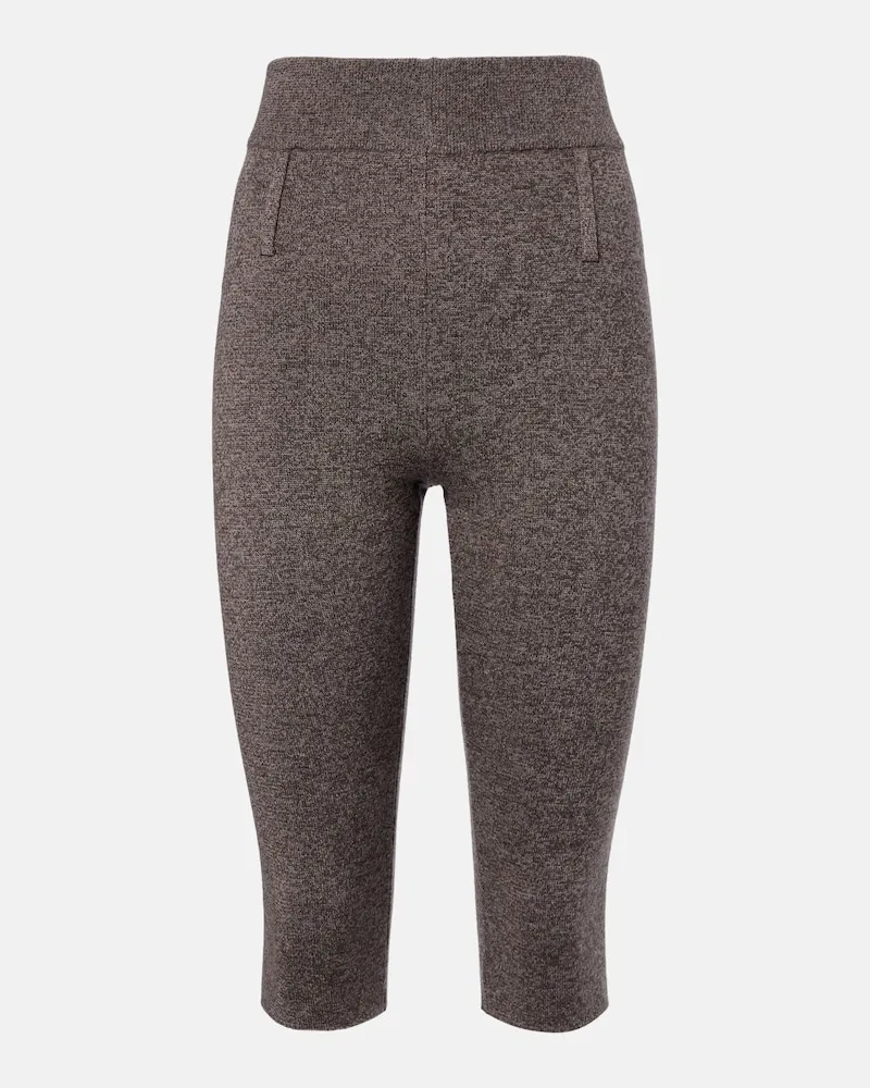 Magda Butrym Pantaloni capri in lana Marrone