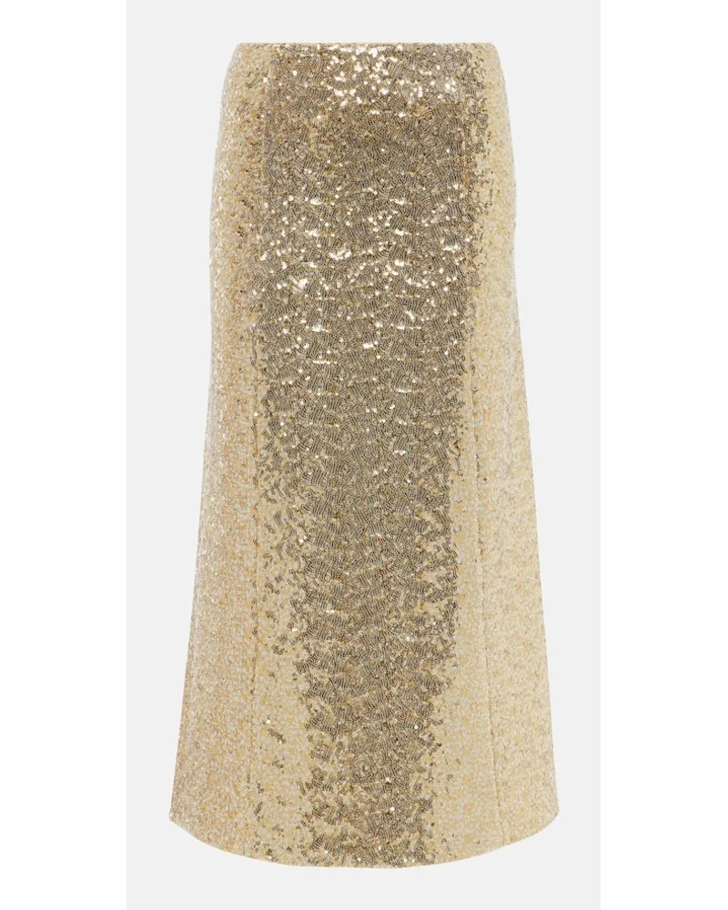 Dorothee Schumacher Gonna midi con paillettes Argento