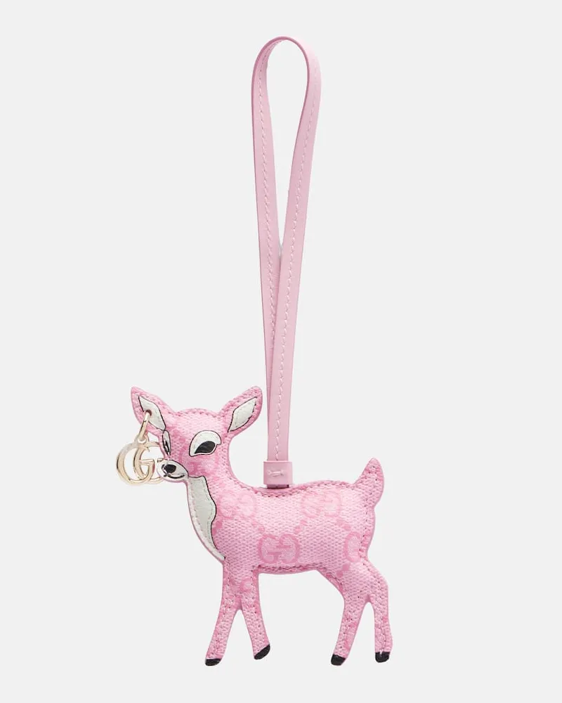 Gucci Charm da borsa Deer GG Rosa