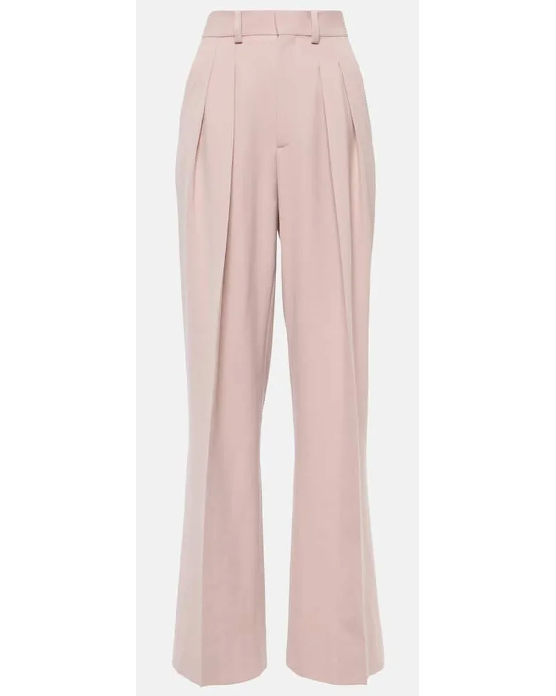 Victoria Beckham Pantaloni a gamba larga e vita alta Rosa