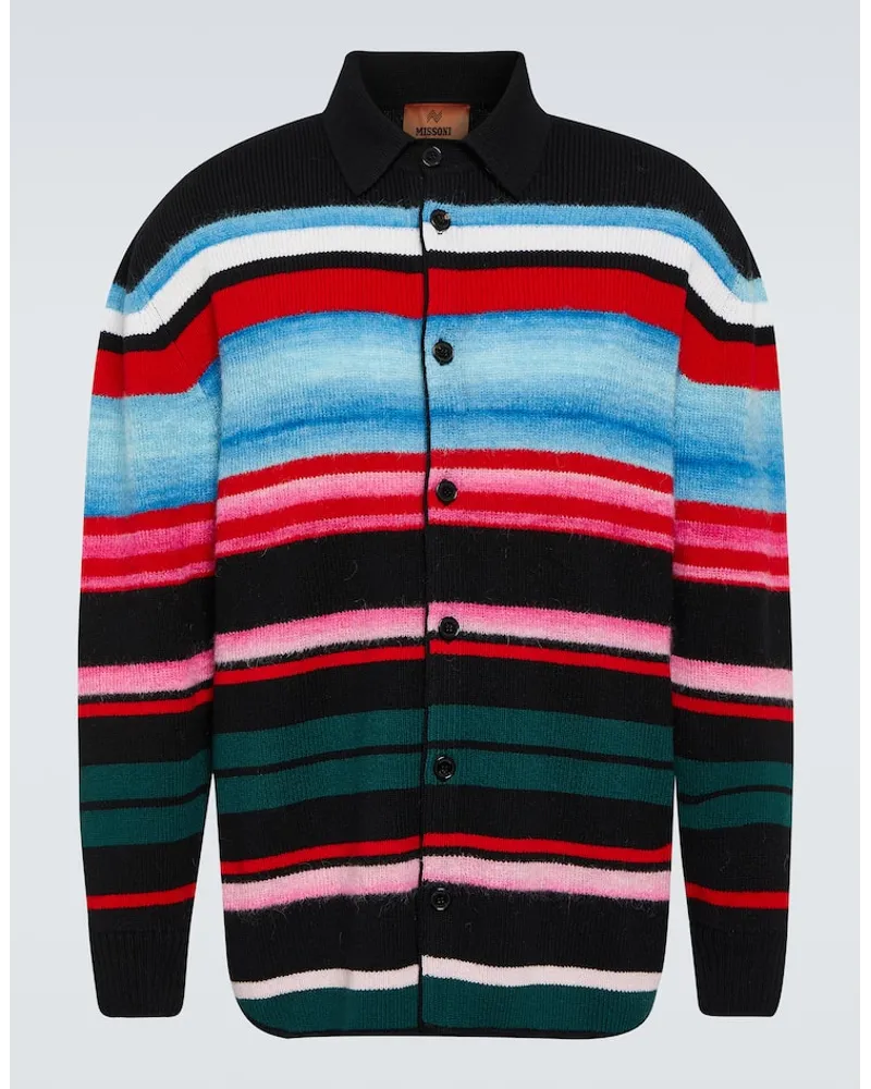 Missoni Cardigan in misto lana a righe Multicolore