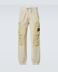 Stone Island Pantaloni sportivi cargo Compass in pile Beige