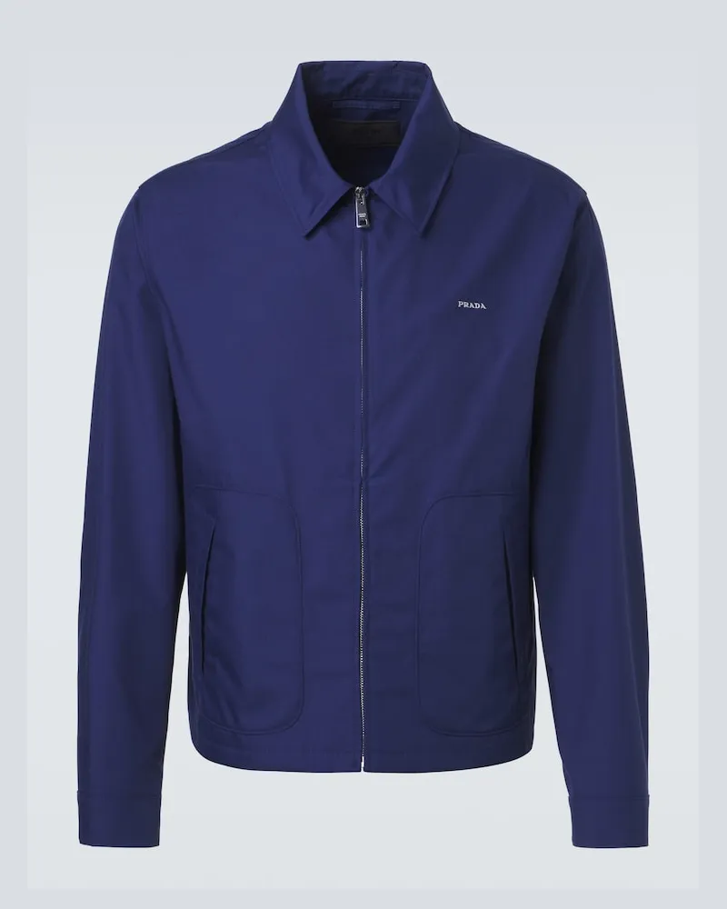 Prada Giacca blouson in tessuto tecnico Blu