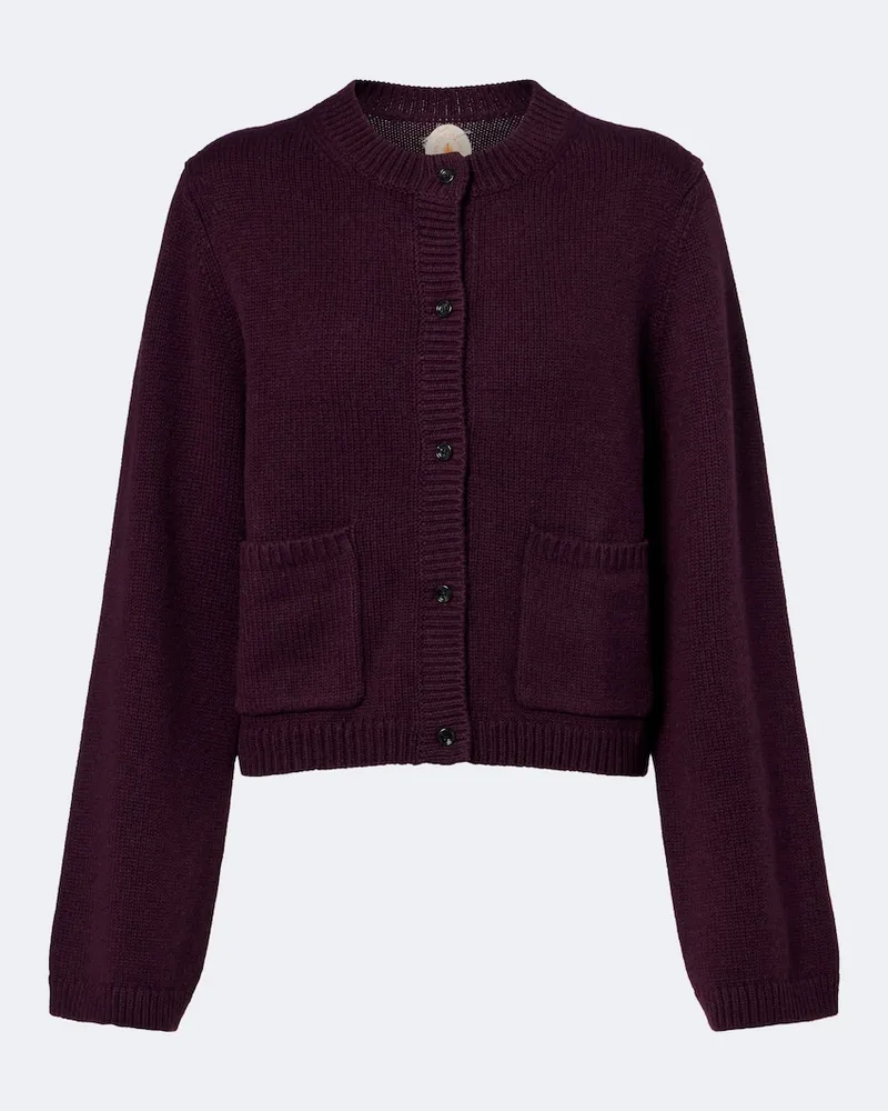 Jardin des Orangers Cardigan in lana vergine e cashmere Viola