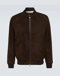 Loro Piana Bomber in suede Marrone