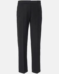 Max Mara Pantaloni regular Zemira in misto cotone Nero