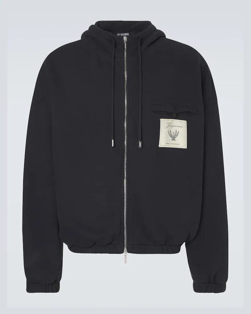 Jacquemus Felpa con cappuccio Torneo in pile di cotone Blu