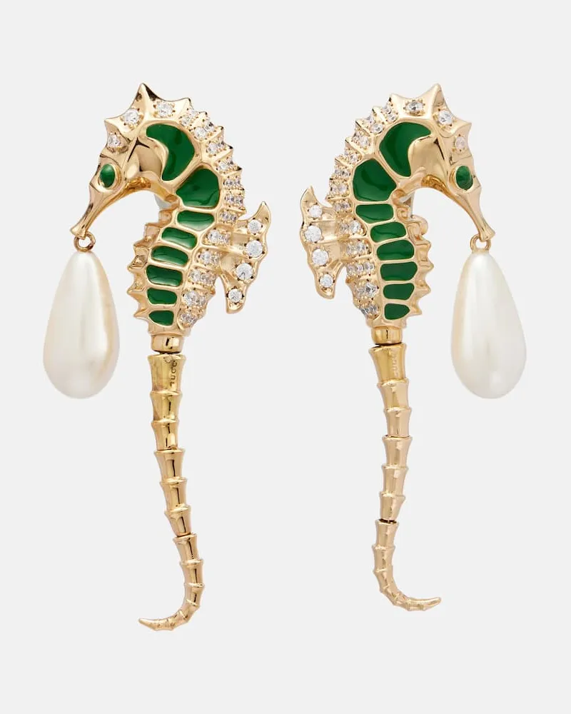 Gucci Orecchini a clip con cristalli Multicolore