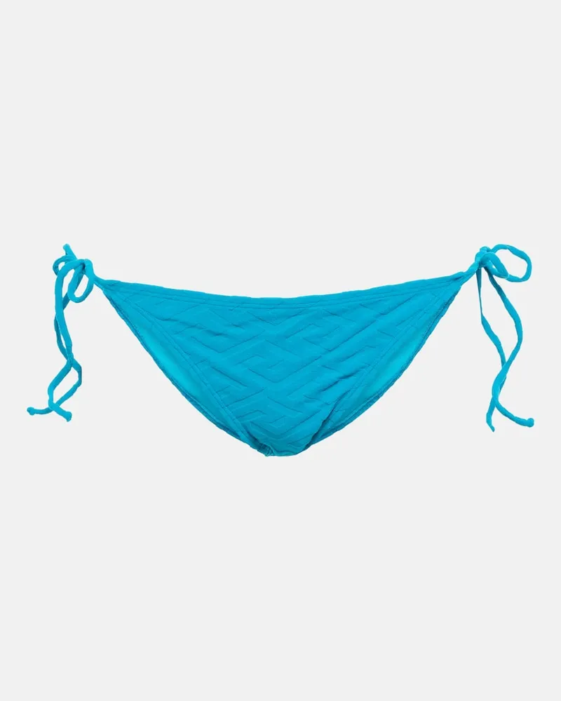 Versace Slip bikini La Greca in jacquard Rosa