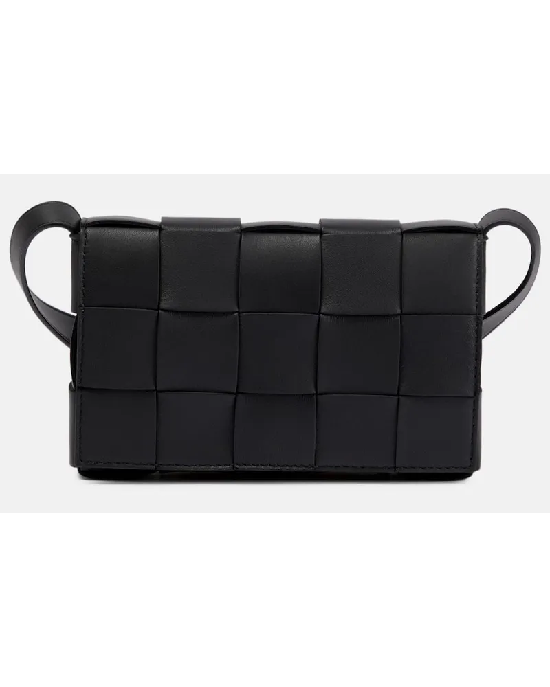 Bottega Veneta Borsa a tracolla Cassette Small in pelle Nero