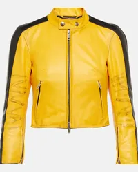 Balenciaga Giacca in pelle cropped Giallo