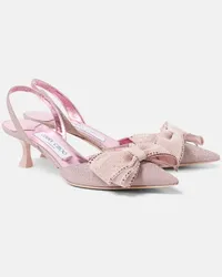 Jimmy Choo Pumps slingback Brook 50 con cristalli Rosa