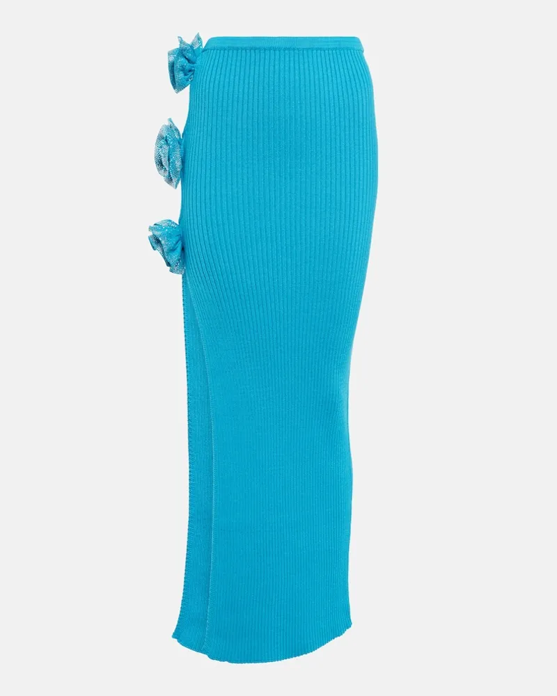 Giuseppe di Morabito Gonna midi in maglia a coste Blu