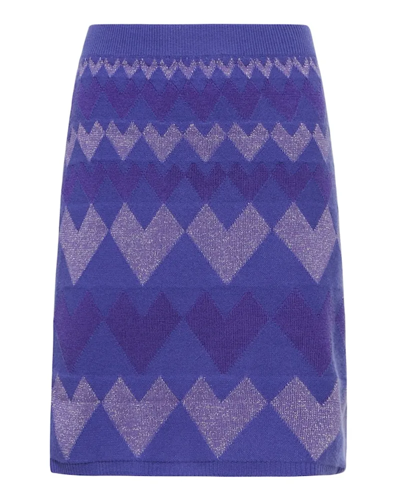 Diane von Furstenberg Minigonna Ariella in jacquard di misto lana Viola