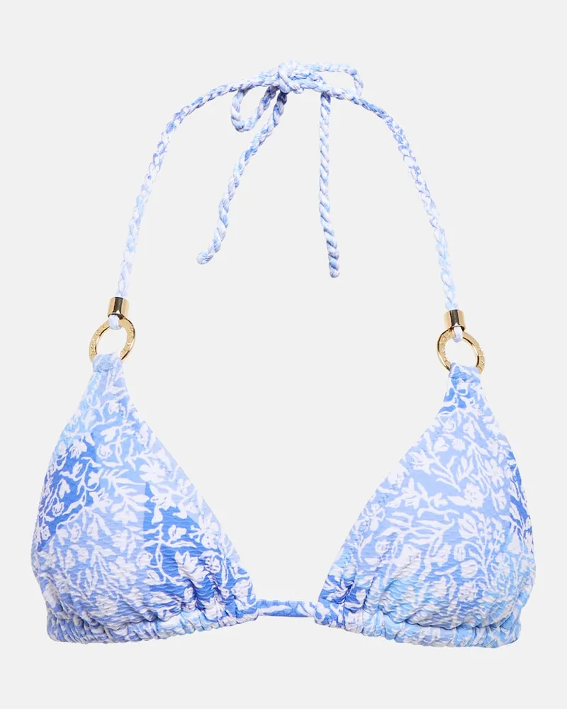 Heidi Klein Top bikini a triangolo Stella Maris Ring Blu