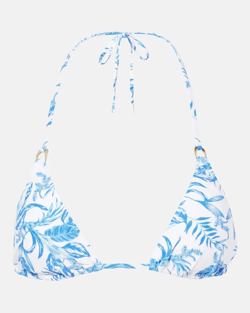 Melissa Odabash Top bikini Key West con stampa Blu
