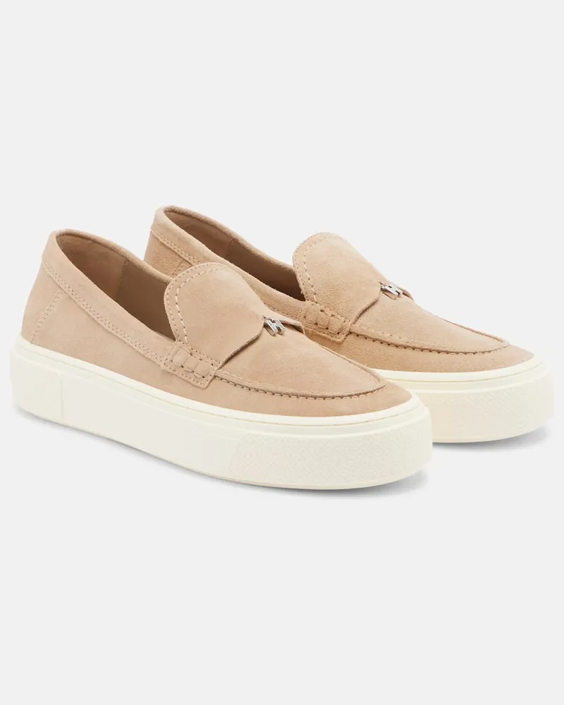 Hogan Mocassini Crosswind in suede Beige