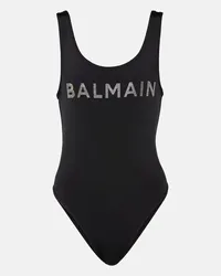 Balmain Costume intero con logo Nero