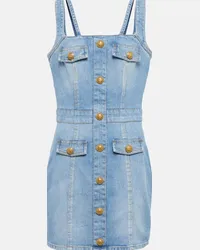 Balmain Miniabito in denim con cut-out Blu