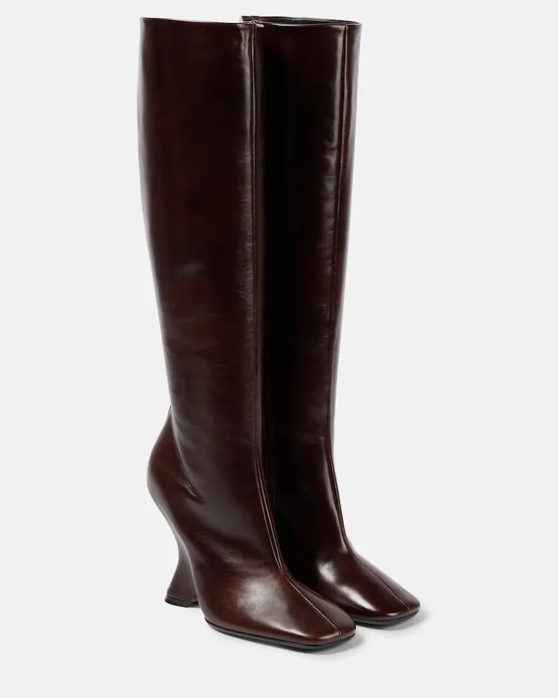 Dries van Noten Stivaletti Glove 105 in pelle Marrone