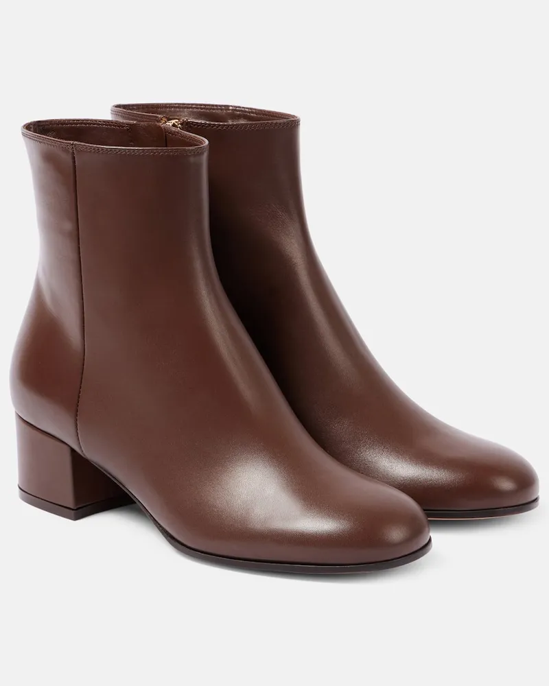 Gianvito Rossi Stivaletti Joelle in pelle Marrone