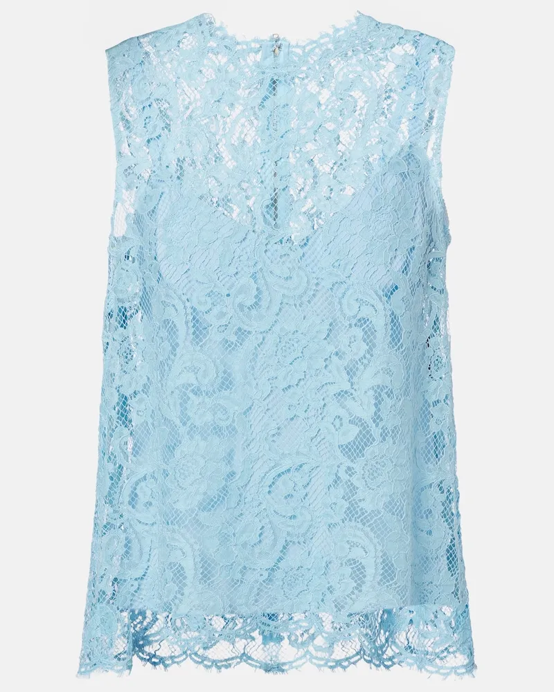 Dolce & Gabbana Top in pizzo Blu