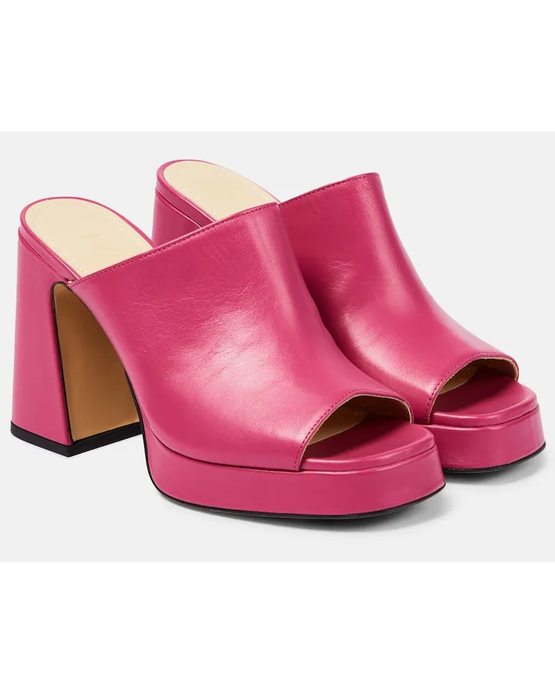 SOULIERS MARTINEZ Sandali Alba 90 in pelle con plateau Rosa