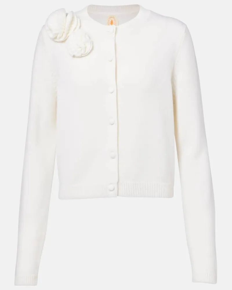 Jardin des Orangers Cardigan in lana e cashmere Bianco
