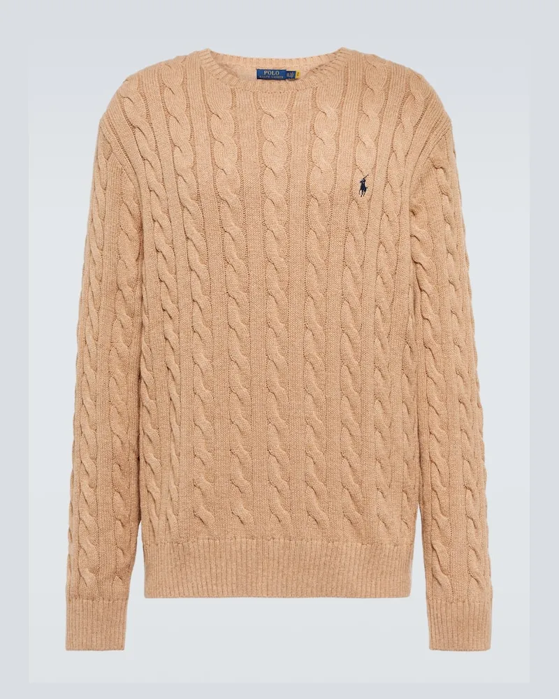 Ralph Lauren Pullover in cotone a trecce Marrone