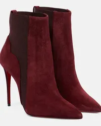 Christian Louboutin Stivaletti Chelsea Chick in suede Rosso